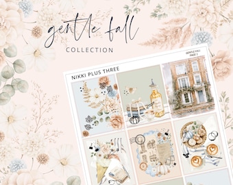 NEW Gentle Fall - Foiled Weekly Sticker Kit - Premium Matte - Light Gold Foil