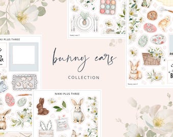 NEW Bunny Ears - Mood Board Journal Sticker Kit - Journal or Planner
