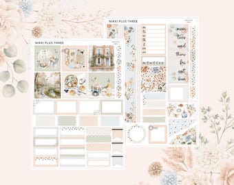NEW Gentle Fall - Hobonichi Cousin - Foiled Weekly Sticker Kit - Light Gold Foil