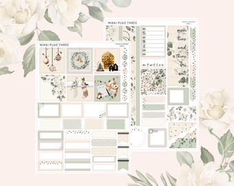 NEW Timeless Christmas - Hobonichi Cousin - Foiled Weekly Sticker Kit - Light Gold Foil
