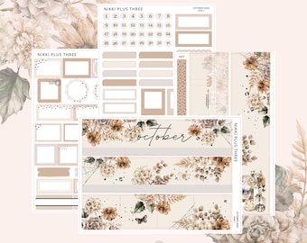 NEW October 2026 - Foiled Monthly Sticker Kit - Premium Matte - Light Gold Foil