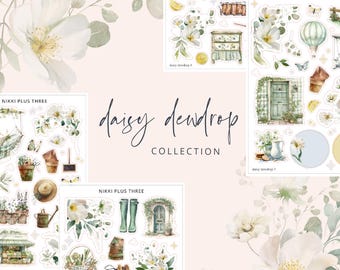 NEW Daisy Dewdrop - Mood Board Journal Sticker Kit - Journal or Planner