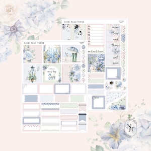 City Rain - Hobonichi Cousin - Foiled Weekly Sticker Kit - Silver Foil