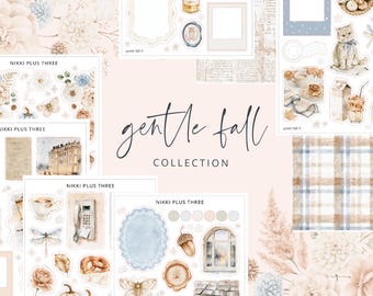 NEW Gentle Fall - Mood Board Journal Sticker Kit - Journal or Planner