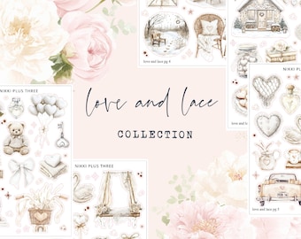 NEW Love and Lace - Journal Sticker Kit - Journal or Planner