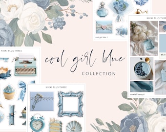 NEW Cool Girl Blue - Journal Sticker Kit - Journal or Planner