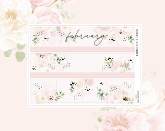 NEW February 2026 - Choose Size-  Foiled Monthly Sticker Kit - Premium Matte - Light Gold Foil