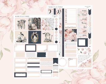 NEW Beautiful Demise - Hobonichi Cousin - Foiled Weekly Sticker Kit - Silver Foil
