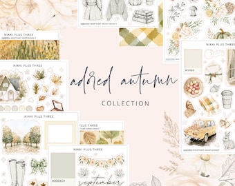 NEW Adored Autumn - Mood Board Journal Sticker Kit - Journal or Planner