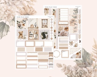 NEW Midnight Cottage - Hobonichi Cousin - Foiled Weekly Sticker Kit - Light Gold Foil