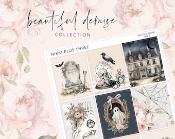 NEW Beautiful Demise - Foiled Weekly Sticker Kit - Premium Matte - Silver Foil