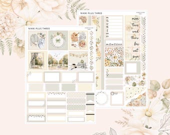NEW Adored Autumn - Hobonichi Cousin - Foiled Weekly Sticker Kit - Light Gold Foil