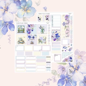 Dear Violet - Hobonichi Cousin - Foiled Weekly Sticker Kit - Light Gold Foil