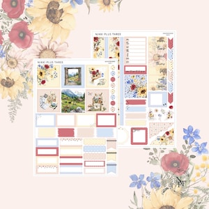 Mountain Mood - Hobonichi Cousin - Foiled Weekly Sticker Kit - Light Gold Foil