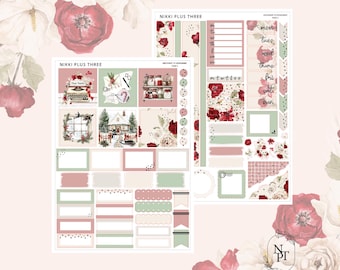 Diciembre para recordar - Hobonichi Cousin - Kit de pegatinas semanales laminadas - Lámina dorada clara