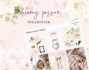 NUEVO Dreamy Passion - Kit de pegatinas semanales laminadas - Mate premium - Lámina dorada clara