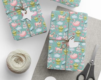 Palace Garden Fantasy Wrapping Papers pastel colors