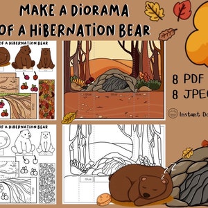 Hibernation Activities Hibernating Bear Craft Bulletin Board Sleeping Bear Hibernation Activity for Kindergarten Science Center / Station