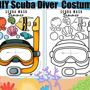 DIY Scuba Diver Costume for End of Year Beach Day Printable Paper Projects