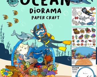 Ocean Diorama Paper Craft: DIY Habitat Activity (Digital Download)