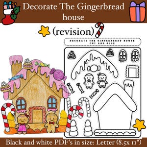 Décorez l'arbre de Noël, Noël préscolaire à imprimer, activité de Noël pour les enfants, arbre de Noël à imprimer, décoration maison en pain d'épice