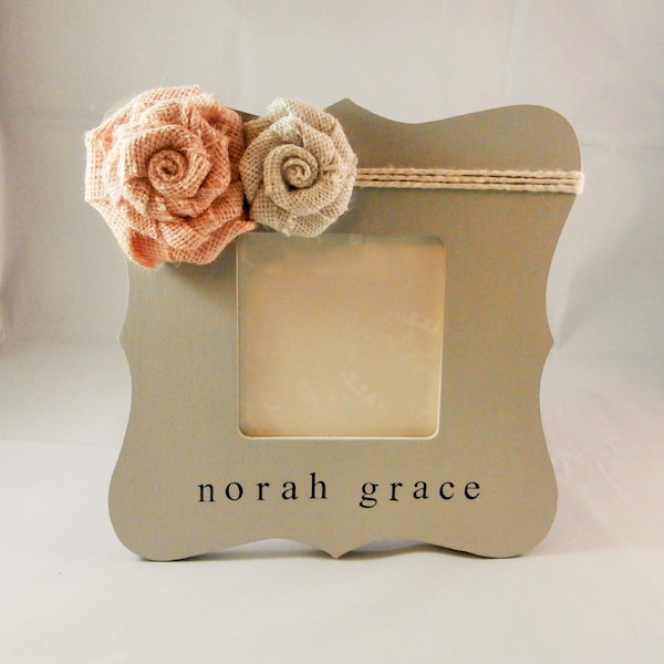 Personalized baby girl gift, new parent gifts, newborn girl photo frame