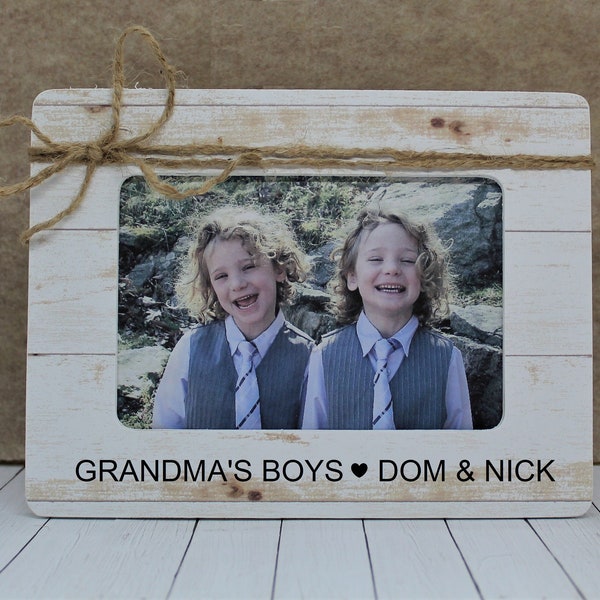 Grandma gift personalized picture frame / Personalized Mothers day gift for grandmother from twins