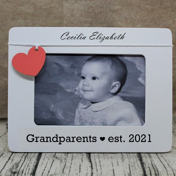 Grandparent picture frame / New grandma gifts for Christmas / Personalized picture frame grandparents est 2023