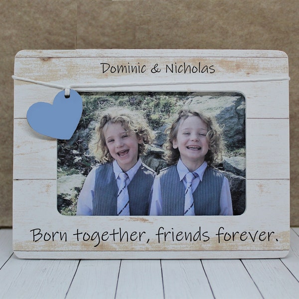 Twin baby gift for boys / twin gift for brother / twin picture frame / Twin boys gift