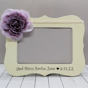 Baptism gift girl / Baptism picture frame girl / Personalized gift for baby girl baptism gift from godparents godmother godfather