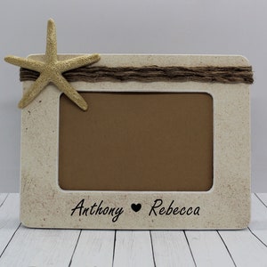 Beach wedding gift for couple personalized frame / beach engagement gifts for couple / engagement picture frame / Beach gift ideas