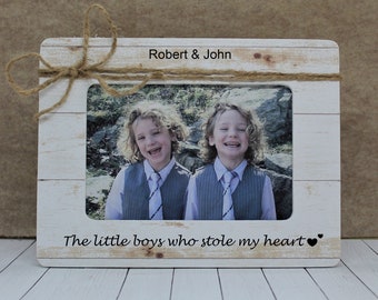 Personalized Mothers day gift from son / Custom gift for Mom picture frame / Personalized mom gift from twins baby boys