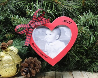Babys first Christmas ornament with photo