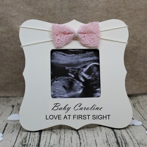 Baby shower girl gift / Love at first sight picture frame image 1