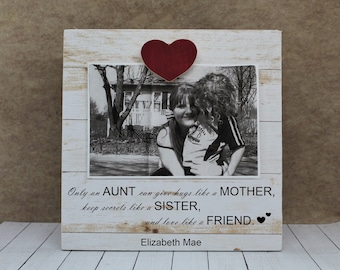 Aunt gift for Mothers day gift for aunt from niece picture frame / aunt frames / auntie gifts from niece baby