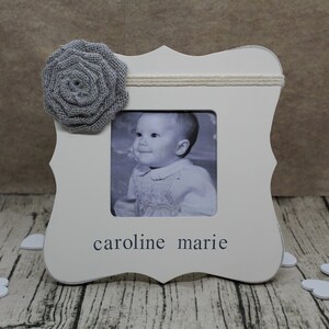 Baby picture frame / baby gift personalized girl photo frame