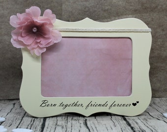 Twin girl gifts baby shower / Twins picture frame / Twin baby girl gift / personalized gift for twin girls