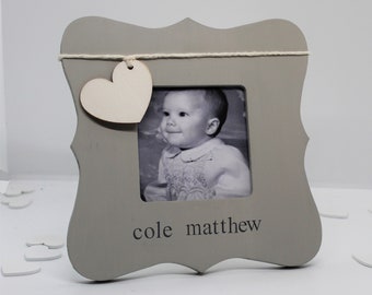 Personalized picture frame baby boy