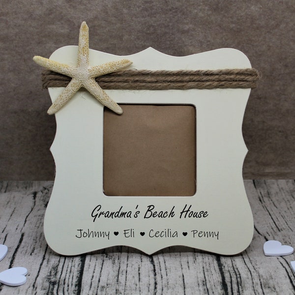 Grandma gift personalized picture frame beach / Mom gift Mothers day beach gift for grandma beach house housewarming gift