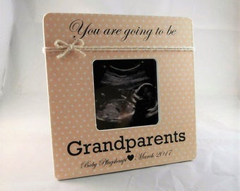Pregnancy announcement gift for Great Grandparents picture frame, great grandma gift