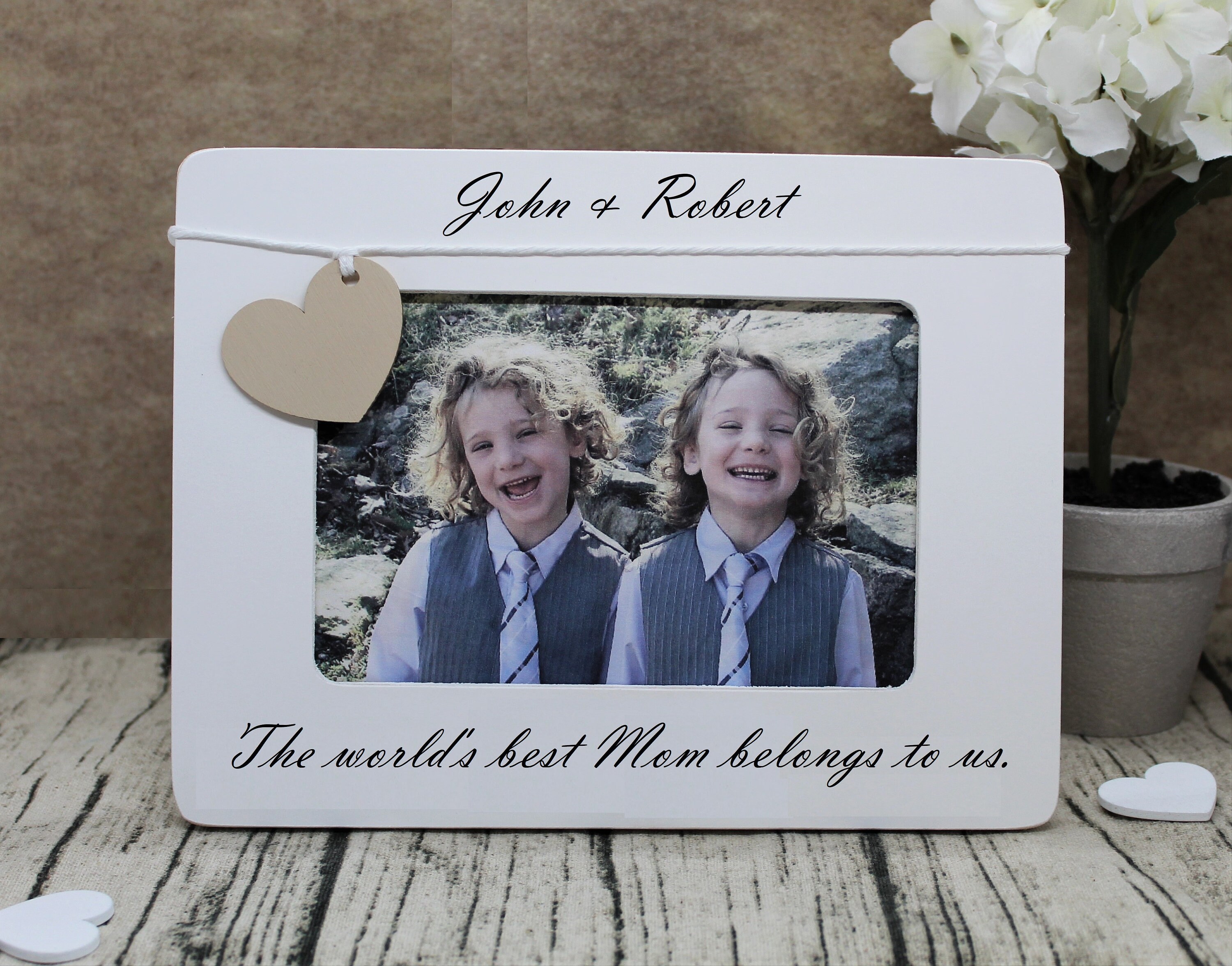 Twins picture frame personalized / baby twin gift boy and girl Etsy