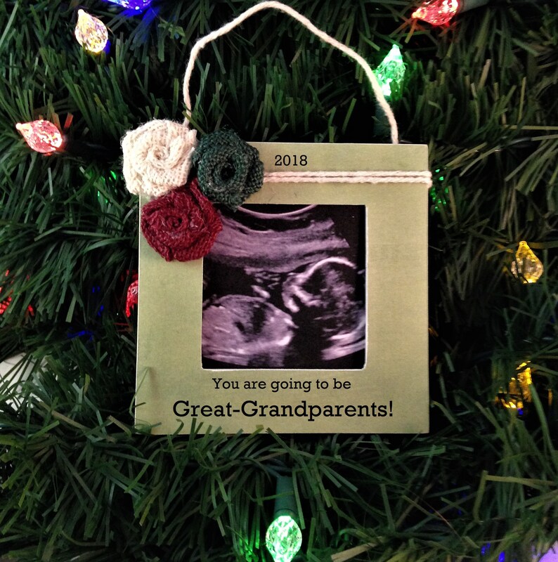 Pregnancy announcement Christmas ornament