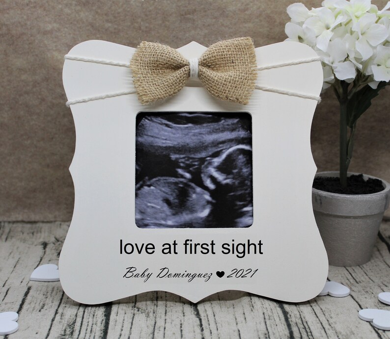 Baby shower girl gift / Love at first sight picture frame image 3