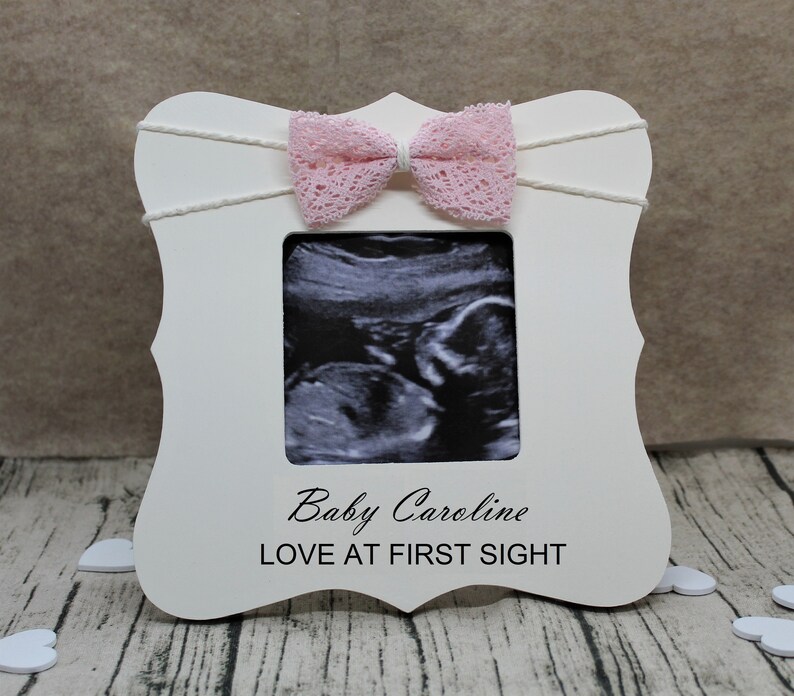 Baby shower girl gift / Love at first sight picture frame image 1