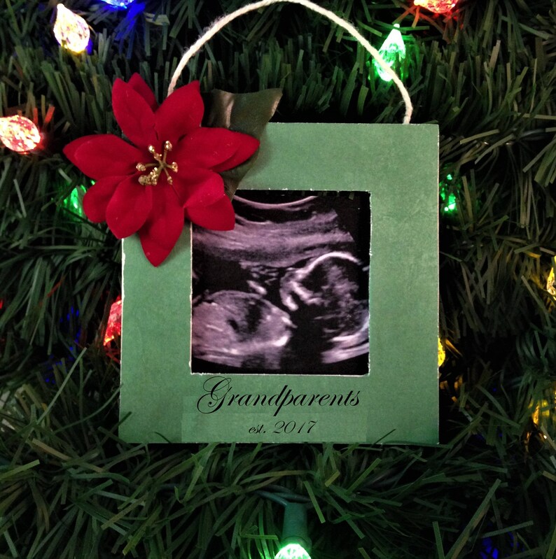 Pregnancy announcement Christmas ornament