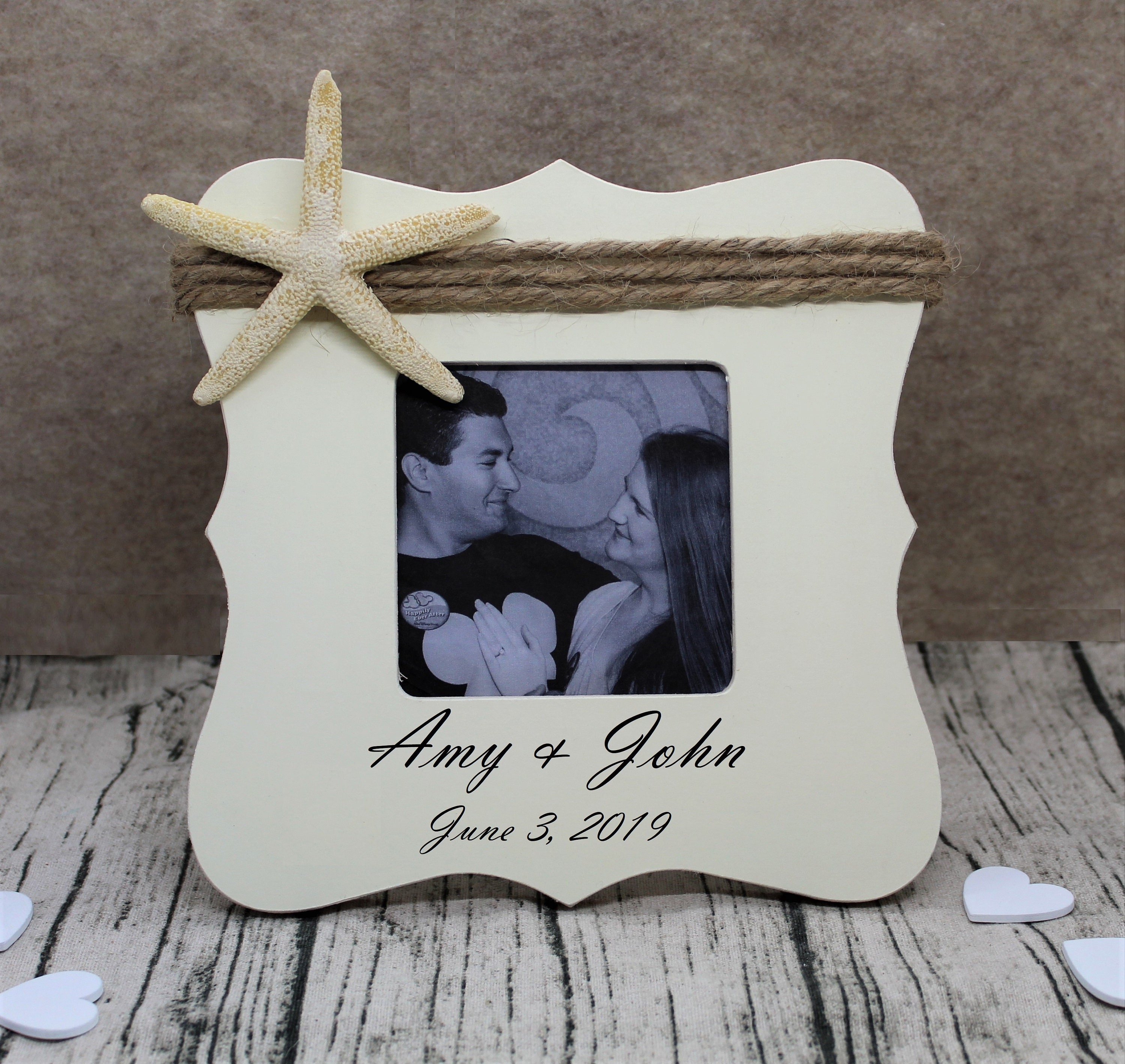 Beach picture frame / wedding gift beach theme / Mom gift Etsy