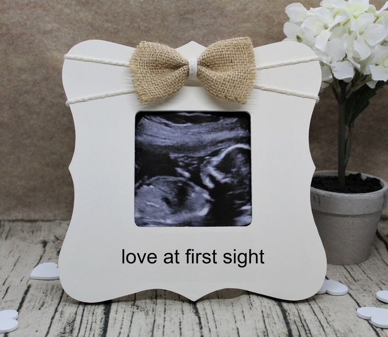 Baby shower girl gift / Love at first sight picture frame image 2