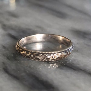 Floral Sterling Silver Ring // Silver Ring // Silver Jewelry // Sterling Silver Band // Gifts for Women // Bridesmaid Gift // Boho Jewelry
