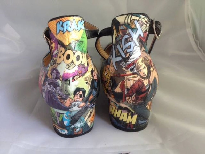 Buffy the Vampire Slayer Comic Book Shoes Superhero Heels Buffy the Vampire Slayer Comic Book Shoes Superhero Heels