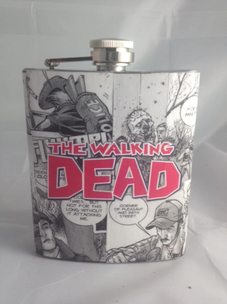 The Walking Dead Comic Hip Flask Custom image 1